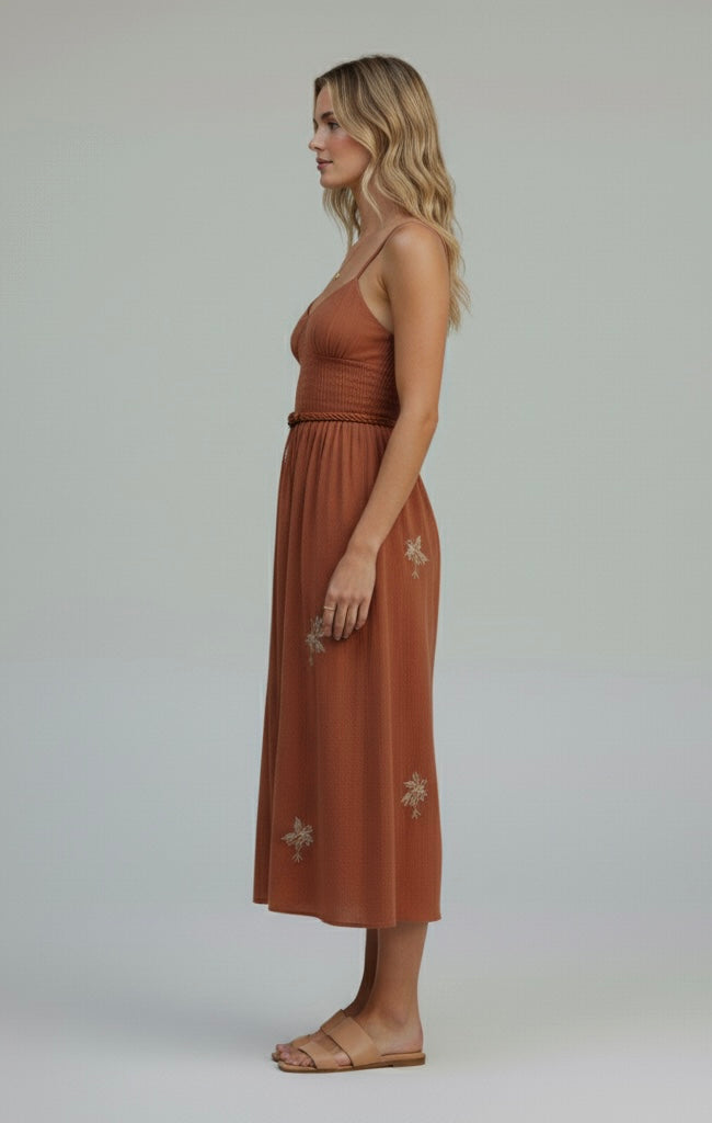 Terra Cotta Midi Dress