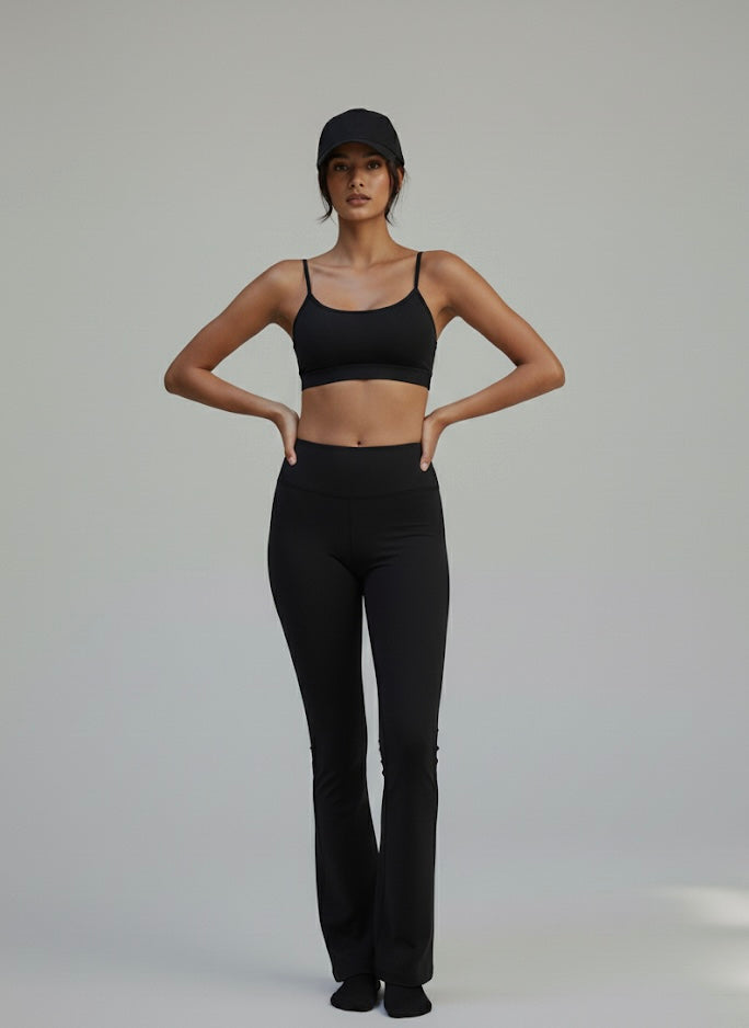 Perfect Flared Yoga Pants For a Shorter Inseam