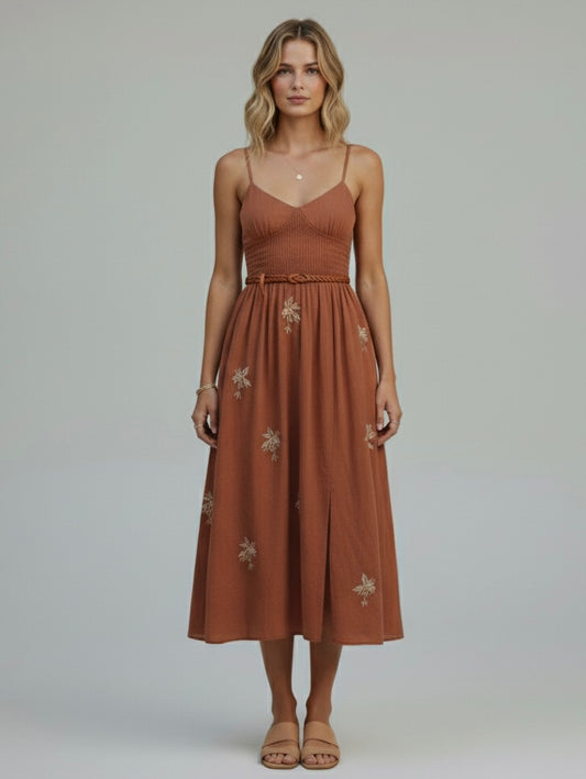 Terra Cotta Midi Dress